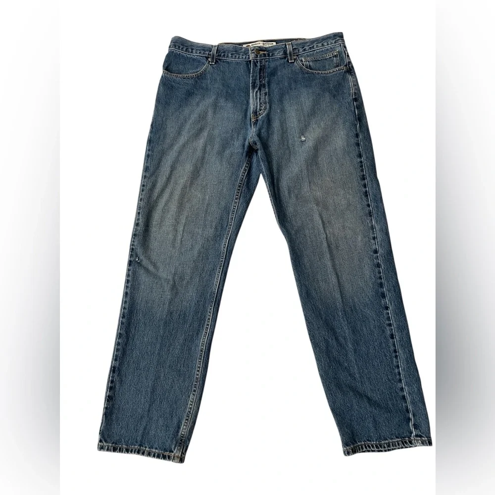 Harley-Davidson Jeans Men 40x32 Blue Straight Leg Denim‎